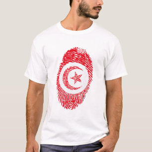 T-shirt Tunisie Drapeau Empreinte Pays Fierté