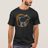 T-shirt Tunnel orange chien blanc (Devant)
