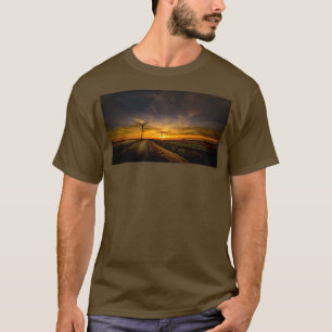 T-shirt Turbine éolienne du lever du soleil