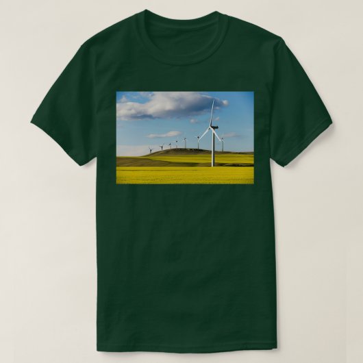 T-shirt Turbine éolienne Énergie renouvelable Alberta Cana (Design devant)