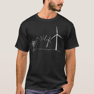 T-shirt Turbines éoliennes blanches