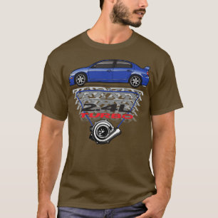 T-shirt Turbo bleu