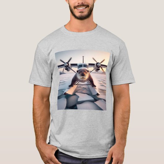 T-shirt Turbo Prop Twin Engine Flotter Plane Bush Canada (Devant)