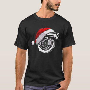 T-shirt Turbo Santa Hat Voiture Amateur De Course Chr Drif