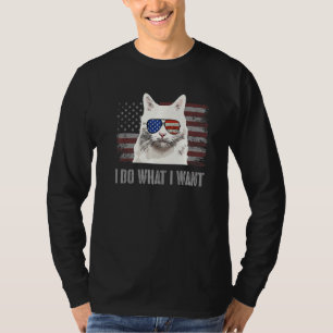 T-shirt Turc Angora Chat Je Fais Ce Que Je Veux Retro Usa