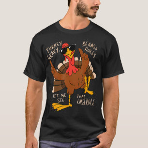T-shirt Turc Gravé Haricots Et Rolls Casserole Drôle Merci