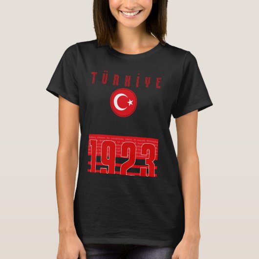 T-shirt Turc Milli Takim - 1923 (Istiklal) (Devant)