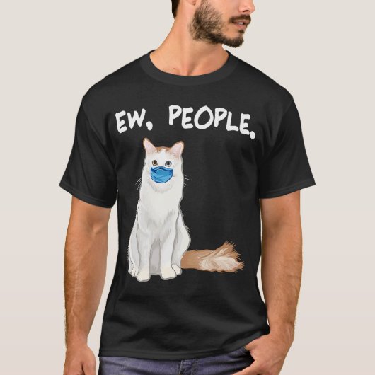 T-shirt Turc Van Ew Personnes Chat Portant Un Masque Visag (Devant)