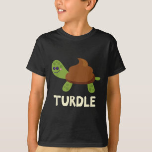 T-shirt Turdle Drôle Émoticône De Caca De Tortue 