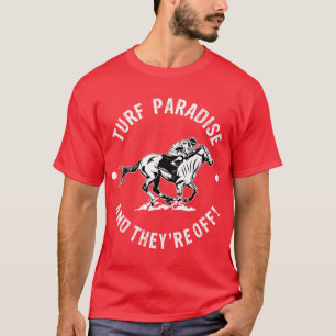 T-shirt Turf Paradise Hippodrome Hippodrome Ventilateur d'