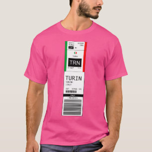 T-shirt Turin Torino Trn Italie Aéroport international Lug
