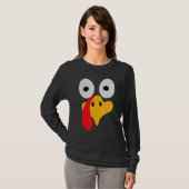 T-shirt Turkey Face Pilgrim  Thanksgiving Costume (Devant entier)