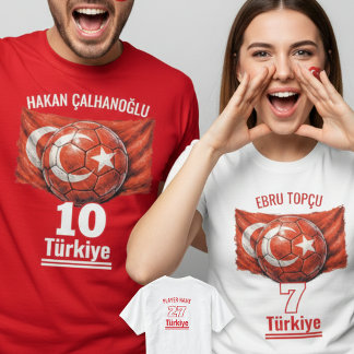 T-shirt Turkey Football National Flag Heritage Soccer Ball