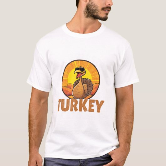 T-shirt Turkey In Town Funny (Devant)