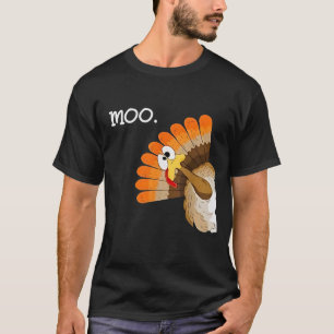 T-shirt turkey moo action de grâce drôle