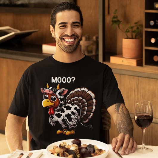 T-shirt Turkey Moo Funny Thanksgiving