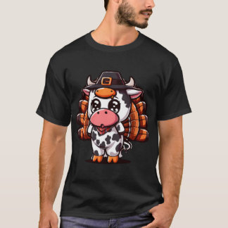 T-shirt Turkey Moo Funny Thanksgiving