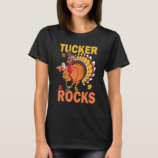 T-shirt Turkey Rocks Autumn Fall Y'all Thanksgiving Retro (Devant)