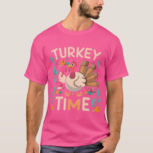 T-shirt Turkey Time Thanksgiving Delight (Devant)