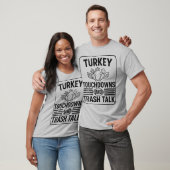 T-shirt Turkey Touchdowns and Trash Talk Funny Thanksgivin (Unisexe)