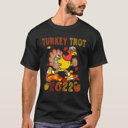 T-shirt Turkey Trot 2022 Thanksgiving Turkey Running Run (Devant)