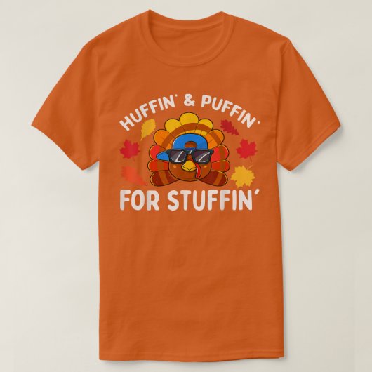 T-shirt Turkey Trot Thanksgiving Run Huffin and Puffin for (Design devant)