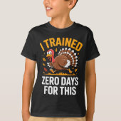 T-shirt Turkey Trot Thanksgiving Running I Trained Zero Da (Devant)