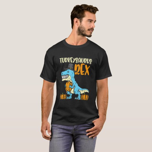 T-shirt Turkeysaurus Rex Dab Turkey Dino Toddler Boys Than (Devant entier)