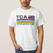 T-shirt Turks and Caicos ISO Alpha 3 Design (Devant)