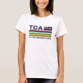 T-shirt Turks and Caicos ISO Alpha 3 Design (Devant)