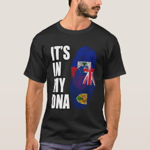 T-shirt Turks Caicos Et Haïti Mélanger Drapeau Adn Héritag
