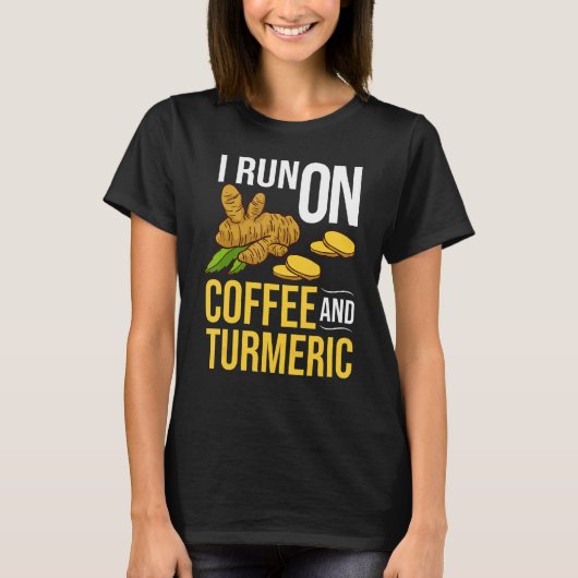 T-shirt Turmeric Curcumin Plante Thé Poudre Épice Boisson (Devant)