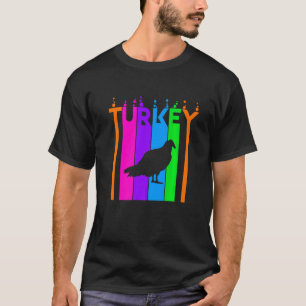 T-shirt Turquie Animal Rainbow Bubble Avec Silhouette