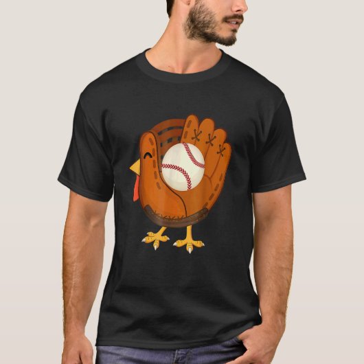 T-shirt Turquie Baseball Glove Thanksgiving Day Catchs Bo (Devant)