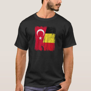 T-shirt Turquie Belgique Demi Drapeau Turc Belge Jersey Ra