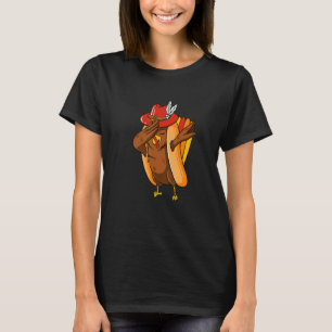 T-shirt Turquie Dabbing Hotdog Thanksgiving Day Automne Au