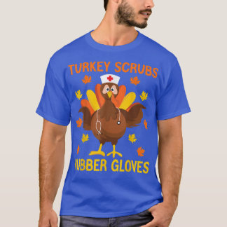 T-shirt Turquie Écrase Gants En Caoutchouc Thanksgiving Nu