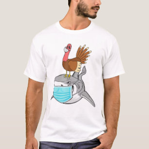 T-shirt Turquie équitation Requin Visage Masque Drôle Anim