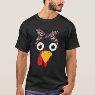 T-shirt Turquie Face À Un Tête Rose Courir Pèlerin Trot Qu