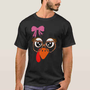 T-shirt Turquie Face aux cils Léopard lunettes Thanksgivin