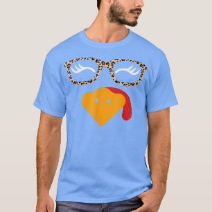 T-shirt Turquie Face Eyélashe Léopards lunettes Thanksgivi