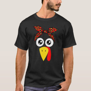 T-shirt Turquie Face Leopard Bandana Thanksgiving Costume