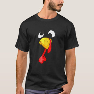 T-shirt Turquie Face Tee Thanksgiving Turquie Jour Costume