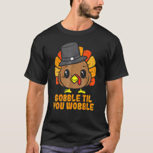 T-shirt Turquie Gobble Jusqu'À Ce Que Vous Wobble Bébé Tod