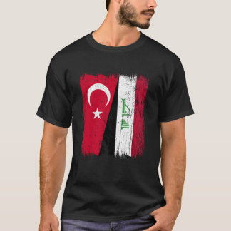 T-shirt Turquie Irak à demi drapeau turc Irakien Jersey Sw