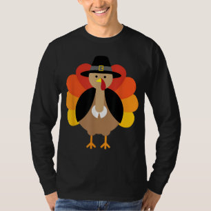 T-shirt Turquie pèlerin mignon Thanksgiving