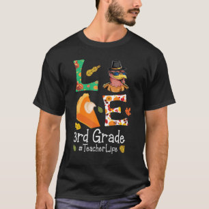 T-shirt Turquie Pèlerin Thanksgiving Day LOVE 3e année Tea