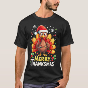 T-shirt Turquie Père Noël Joyeux Joyeux Thanksmas Thanksgi