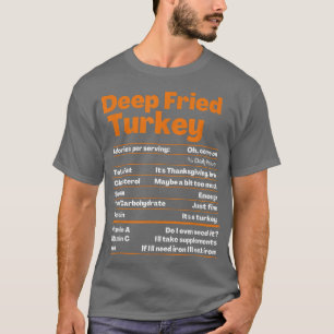 T-shirt Turquie Profonde Fried Thanksgiving Nutrition Fact