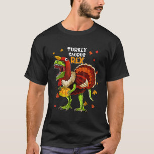 T-shirt Turquie Saurus Rex Dinosaur Citrouille Funny Thank